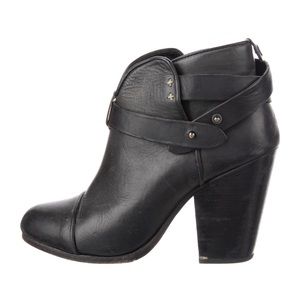 Rag and bone ankle black leather boots/booties
